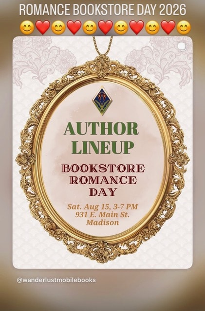 Romance Bookstore Day 2026 author lineup poster