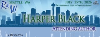Harper Black attending author banner for Seattle R&W 2026